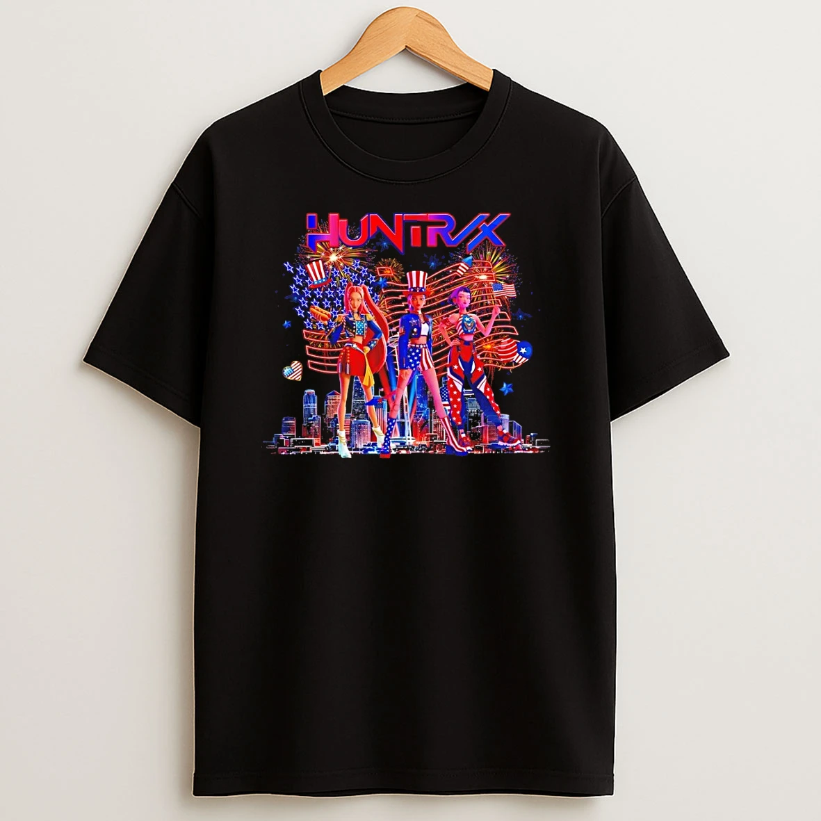 Kpop Demon Hunters Huntrix Preppy 4th Of July Independence Day Shirts
