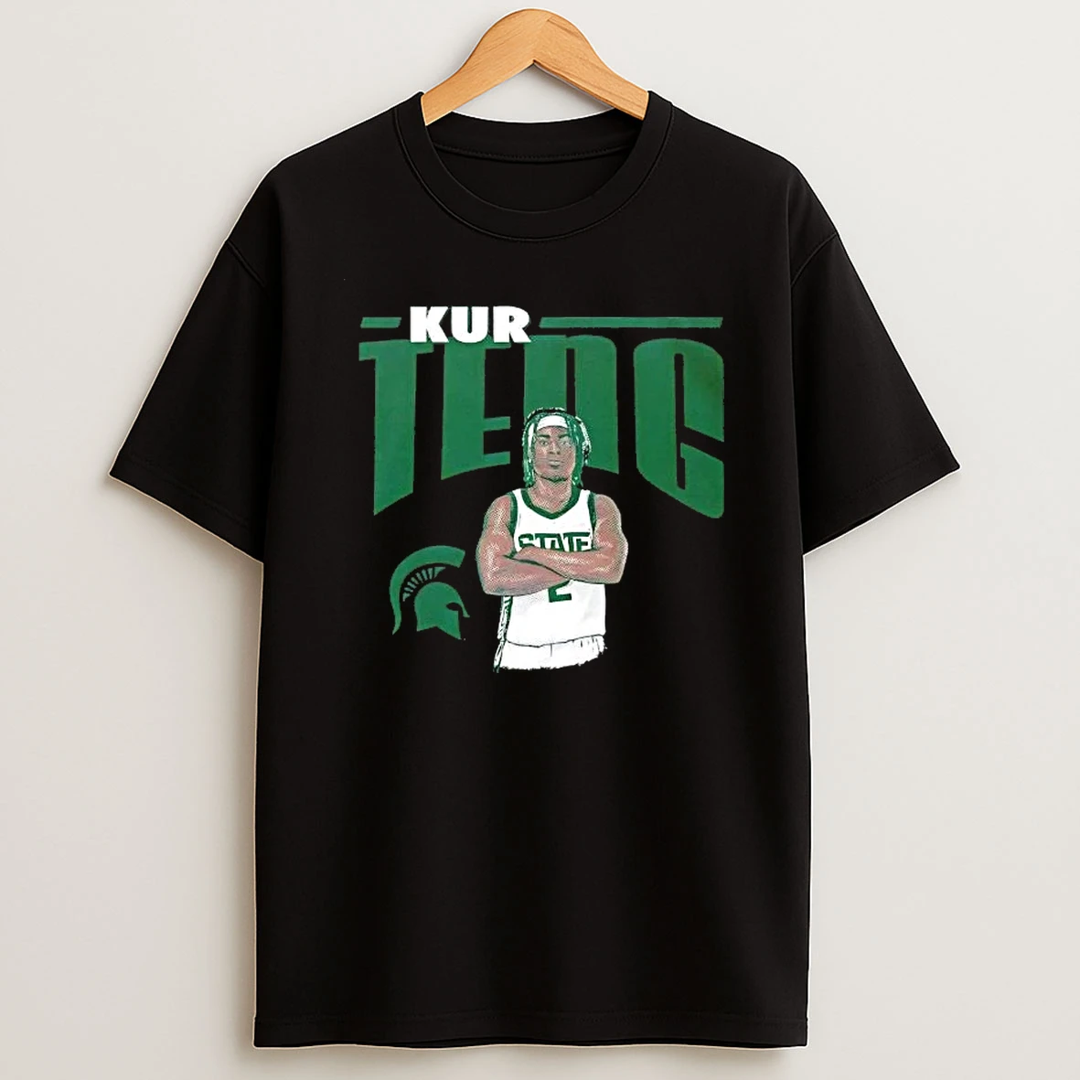 Kur Teng Michigan State Spartans Illustrated Sport Shirts