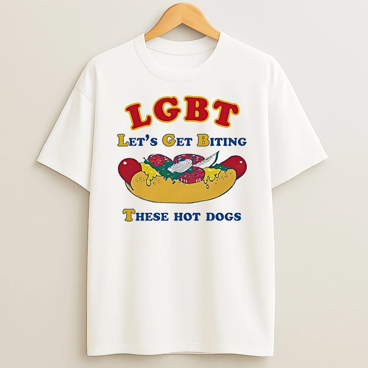 Lgbt Lets Get Biting These Hot Dogs Shirts