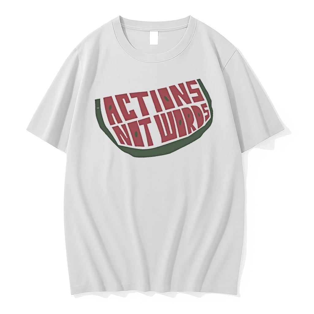 Liam Cunningham Wearing Actions Not Words Shirts