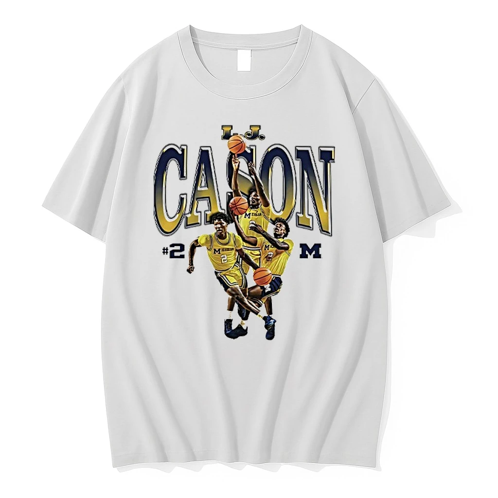 Lorenzo Cason 2 Michigan Wolverines Mens Basketball Collage Shirts