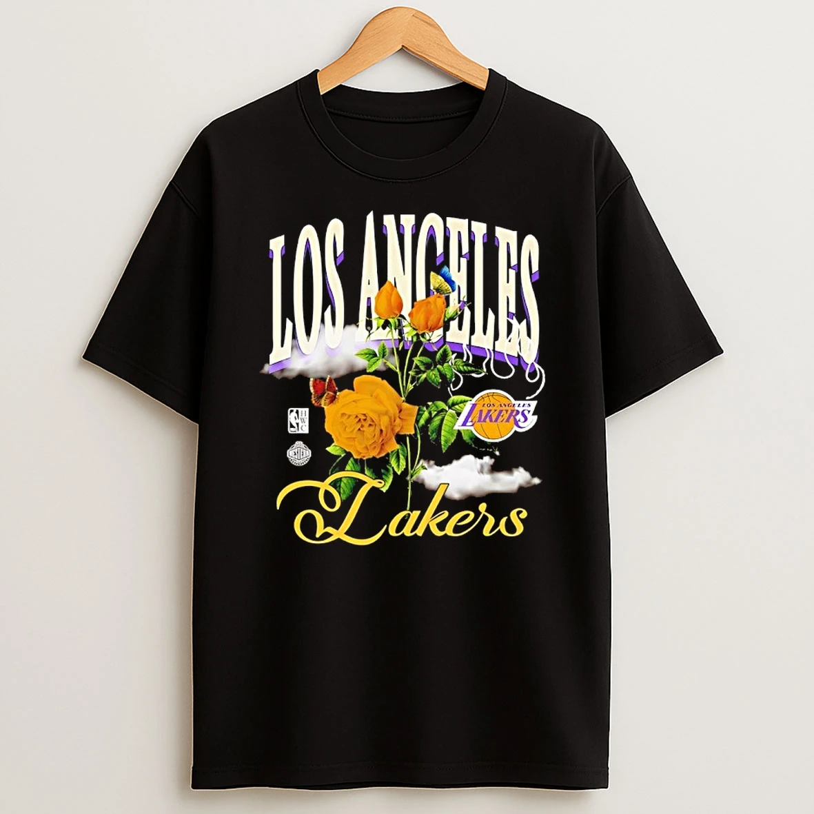 Los Angeles Lakers Basketball Floral Graphic Vintage Shirts