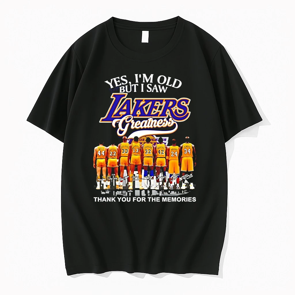 Los Angeles Lakers Yes Im Old But I Saw Lakers Greatness Thank You For The Memories Signatures Shirts