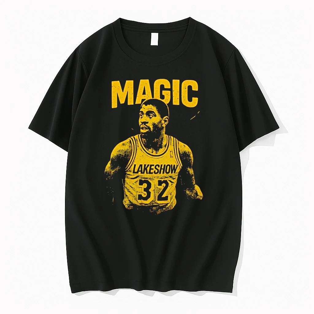 Magic Johnson Los Angeles Lakers Showtime Era Basketball Legend Vintage Shirts