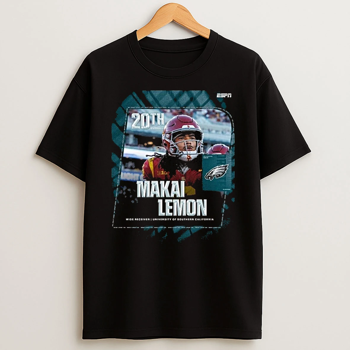 Makai Lemon To Philadelphia Eagles Nfl Draft 2026 Shirts