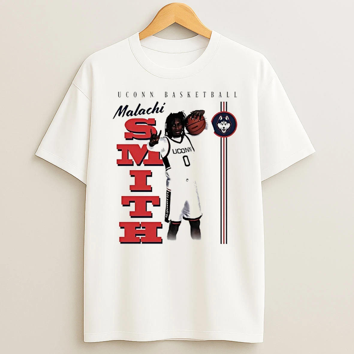 Malachi Smith Uconn Huskies Mens Basketball Graphic Vintage Shirts