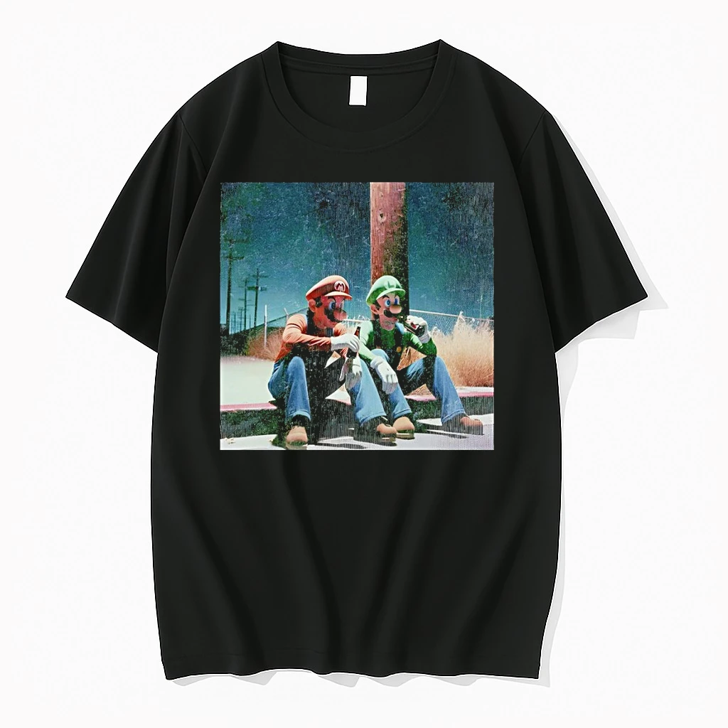 Mario And Luigi Drinking Super Mario Bros Vintage Shirts