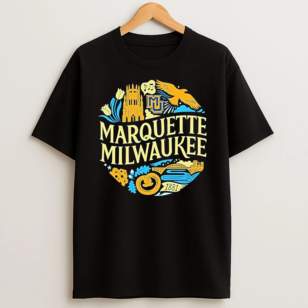 Marquette Milwaukee Marquette Golden Eagles Mens Basketball 1881 Shirts