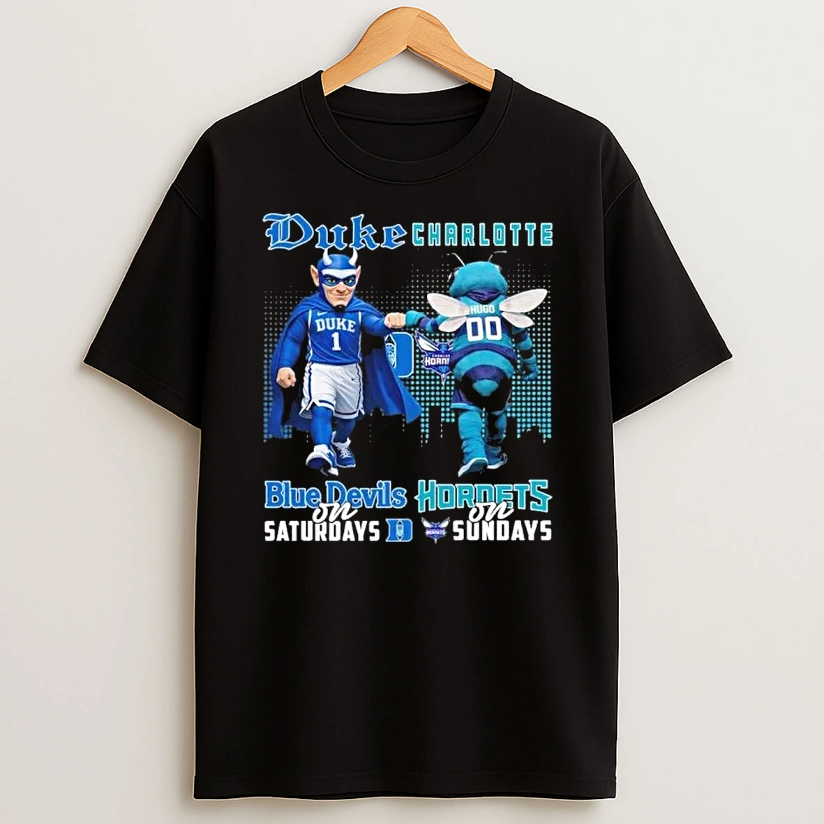 Mascots Duke Blue Devils On Saturdays And Charlotte Hornets On Sundays Shirts