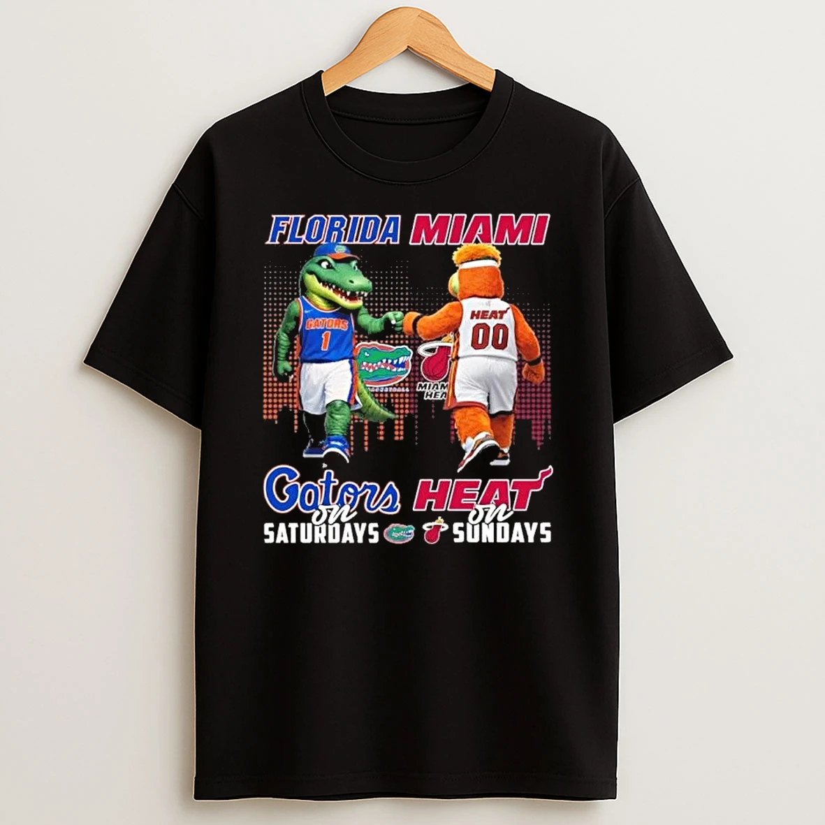 Mascots Florida Gators On Saturdays And Miami Heat On Sundays Shirts