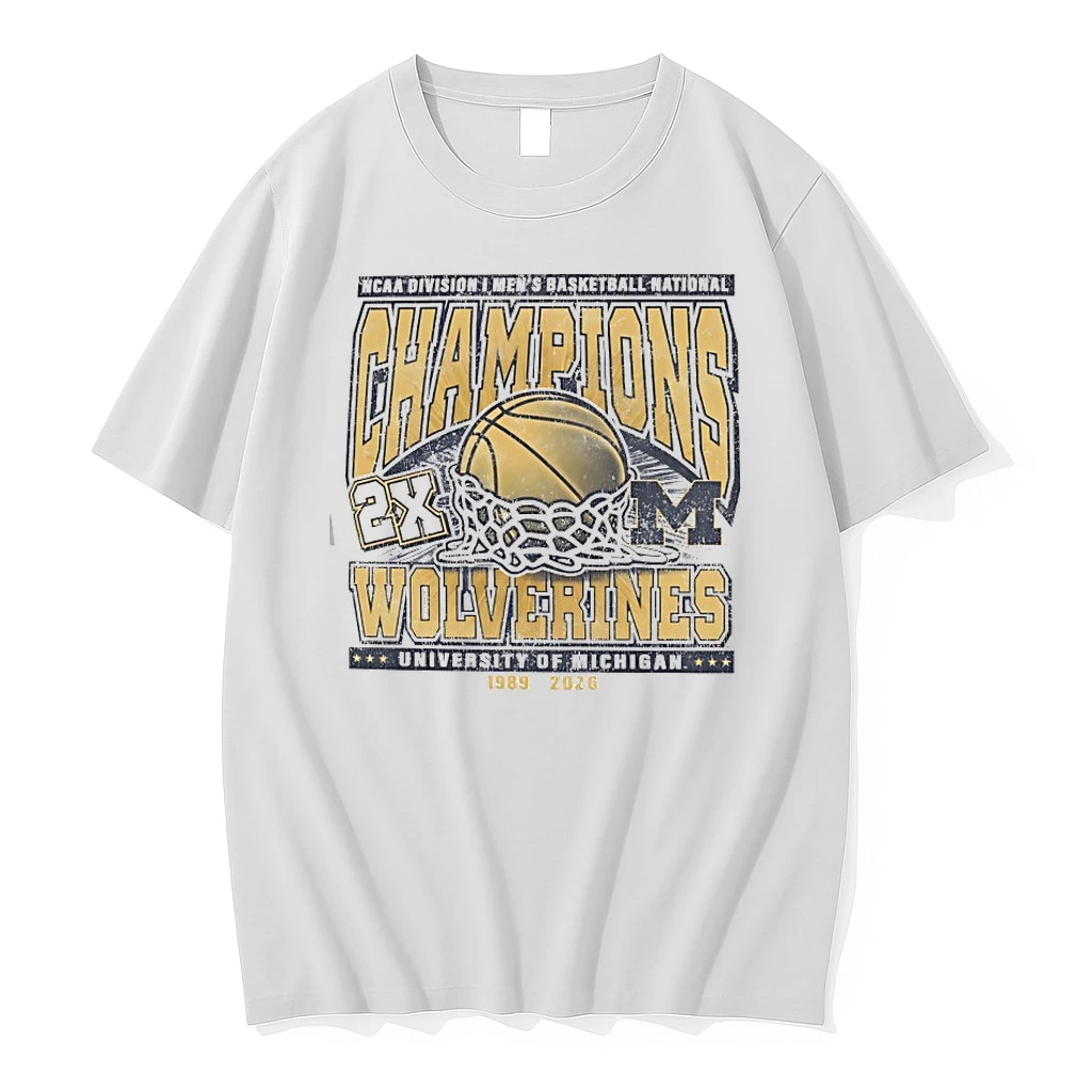 Michigan Mens Basketball 1989 2026 Ncaa 2x National Champions Vintage Shirts