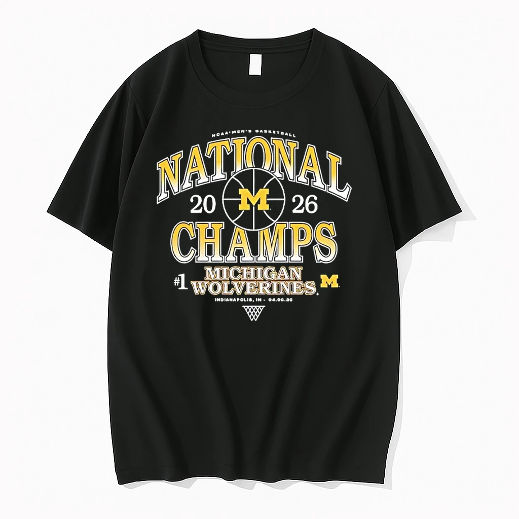 Michigan Wolverines 1 Wins 2026 Mens Basketball National Champions Shirts