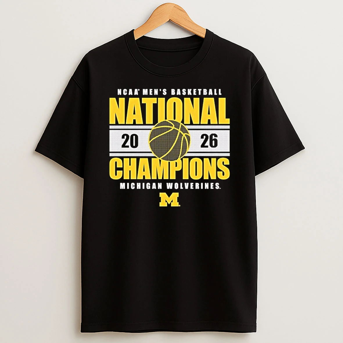 Michigan Wolverines 2026 Basketball National Champions Enmeshed Shirts