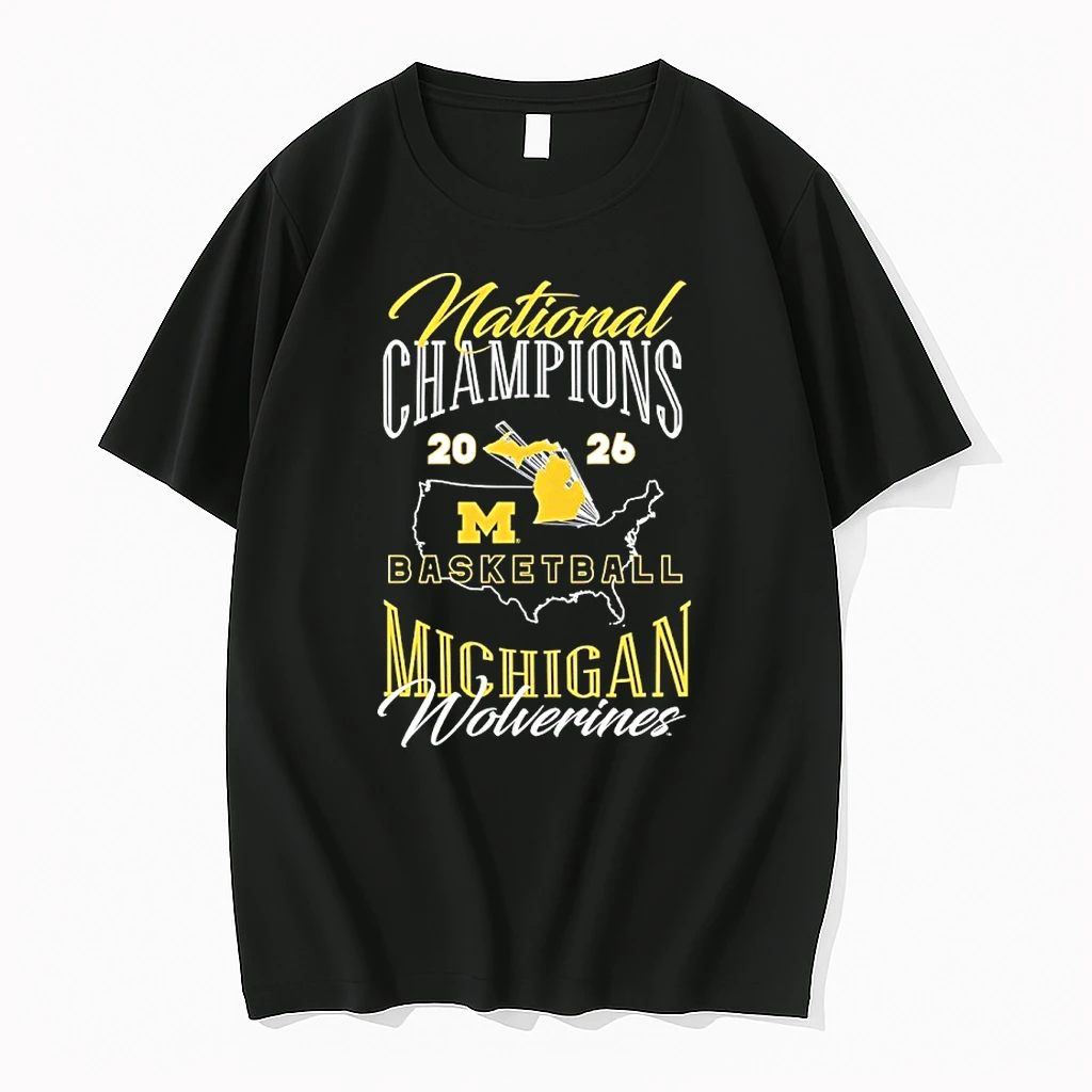 Michigan Wolverines 2026 Basketball National Champions Usa Map Shirts