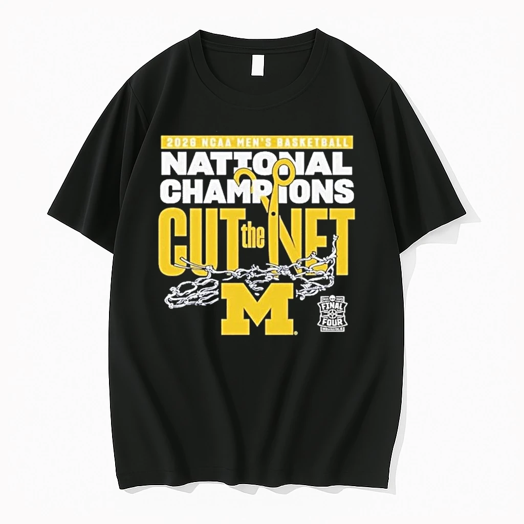 Michigan Wolverines 2026 Mens Basketball National Champions Cut The Net Shirts