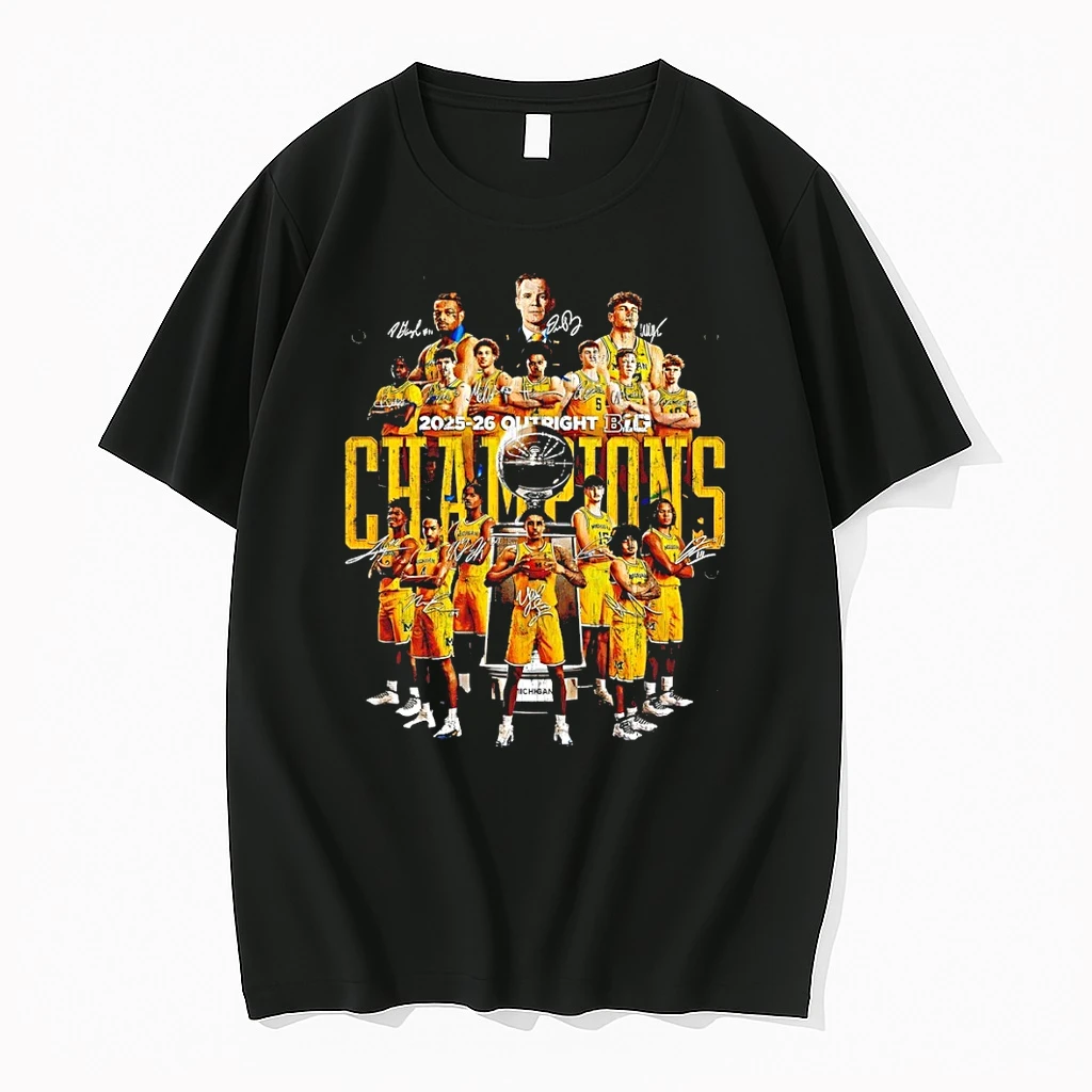 Michigan Wolverines 2026 Ncaa Mens Basketball Champions Signatures Shirts