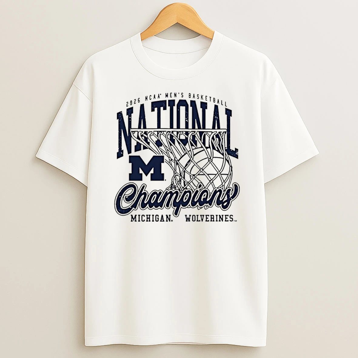 Michigan Wolverines 2026 Ncaa Mens Basketball National Champions Victory Shirts