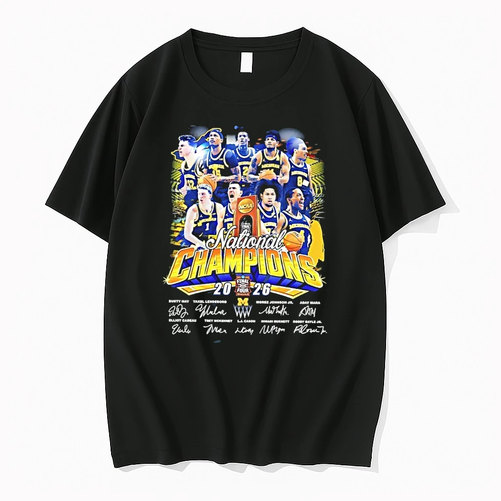 Michigan Wolverines 2026 National Champions All Team Signatures Shirts