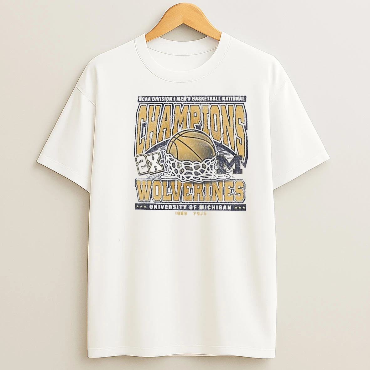 Michigan Wolverines 2x Ncaa Mens Basketball National Champions Shirts