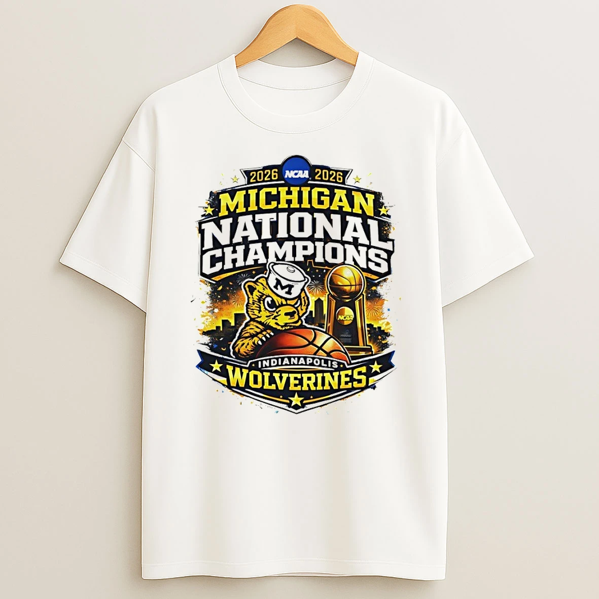 Michigan Wolverines Basketball National Champions 2026 Final Four Indianapolis Shirts