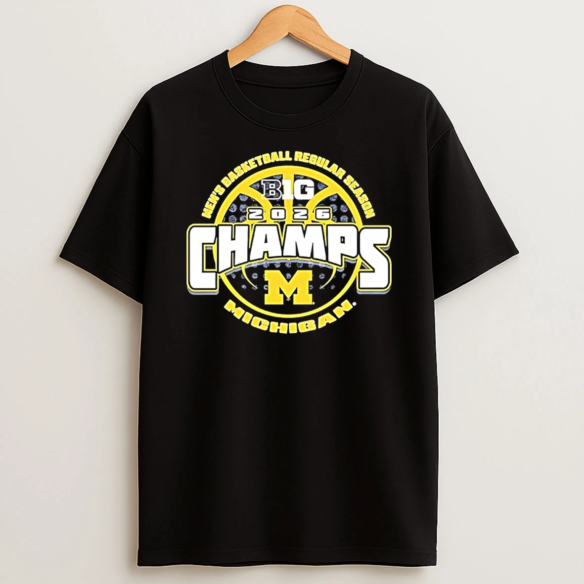 Michigan Wolverines Big Ten Mens Basketball Regular Season Champions 2026 Shirts