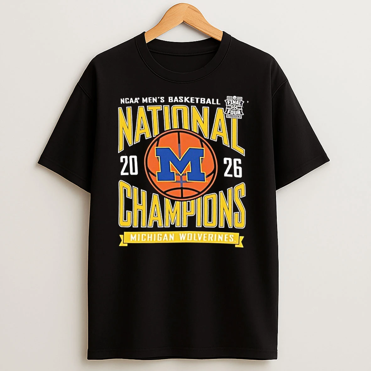 Michigan Wolverines Champion 2026 Ncaa Mens Basketball National Champions Powerblend Sweat Shirts
