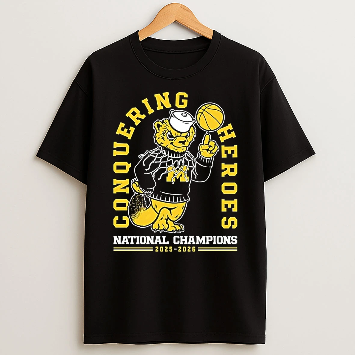 Michigan Wolverines Conquering Heroes 2025 2026 National Champions Shirts