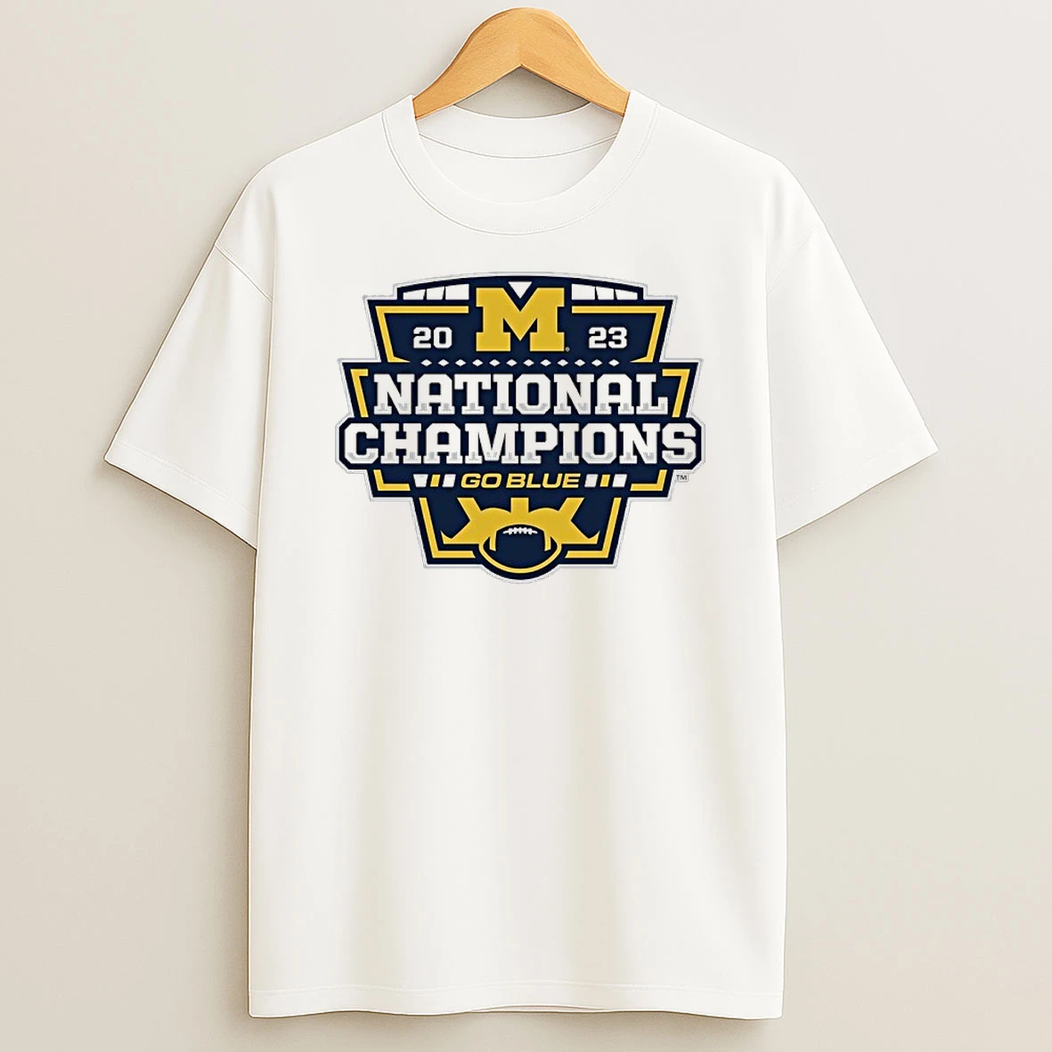 Michigan Wolverines Mbb National Champions Go Blue Logo 2023 Shirts