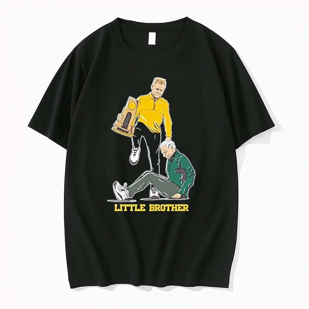 Michigan Wolverines Mens Basketball 2026 National Champions Coach Step Over Little Brother Shirts