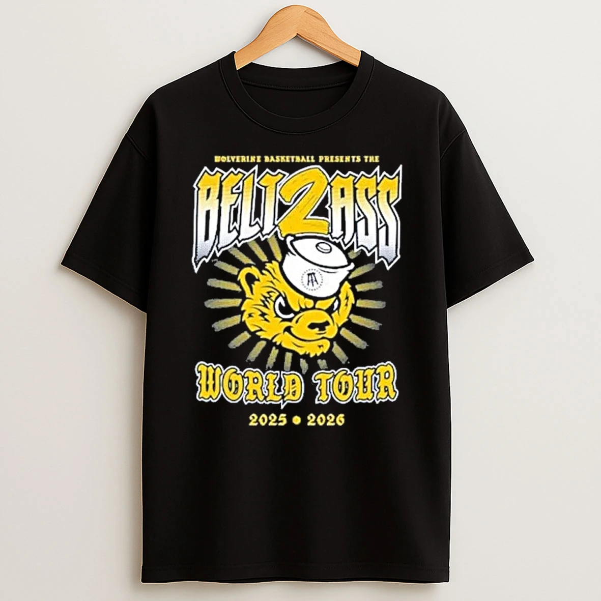 Michigan Wolverines Mens Basketball 2026 National Champions Tour Title Belt To Ass Shirts