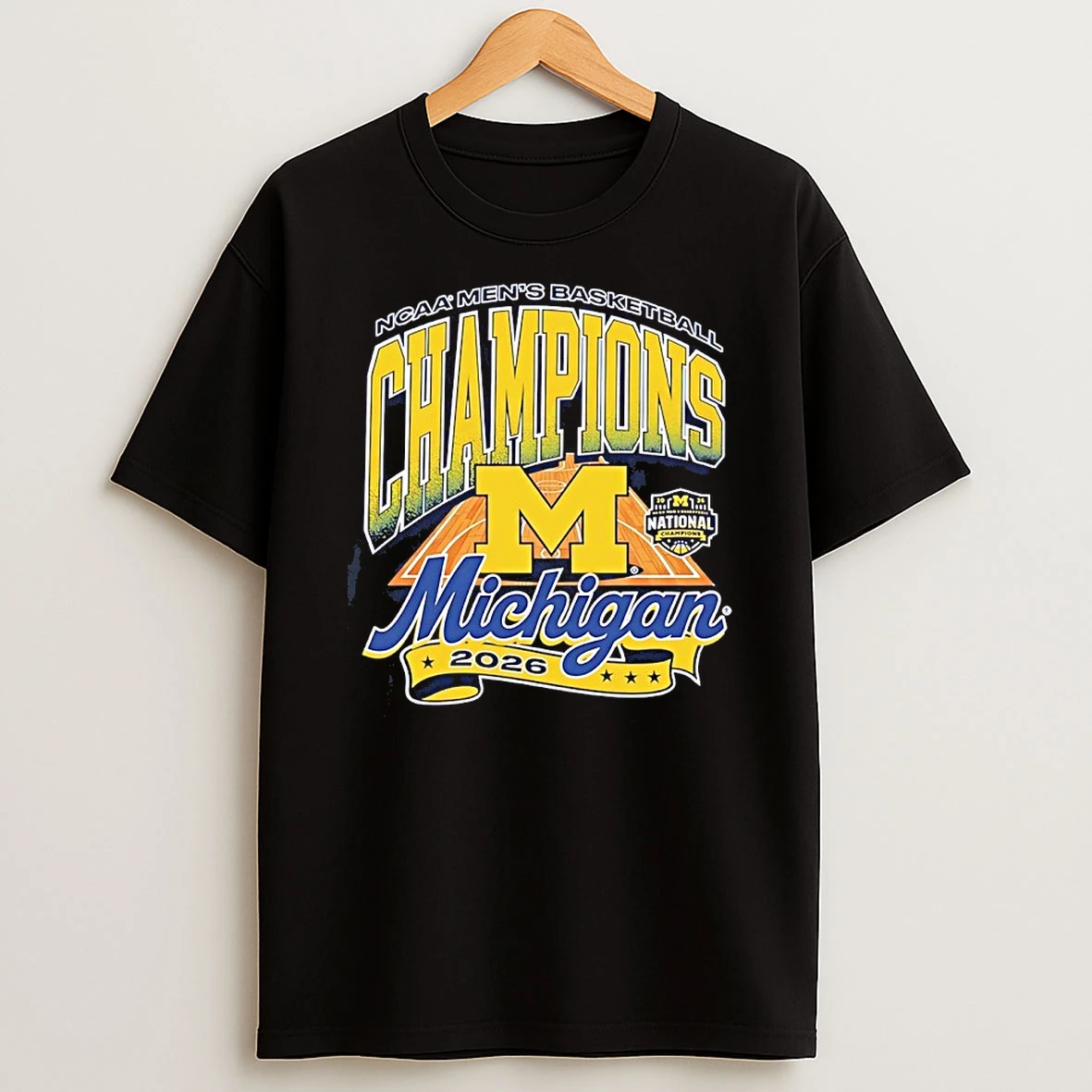 Michigan Wolverines Mens Basketball National Champions 2026 Vintage Shirts