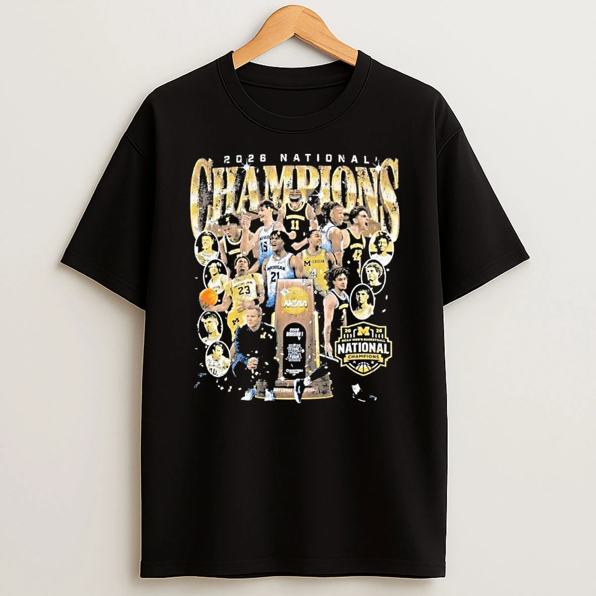 Michigan Wolverines Mens Basketball Team 2026 National Champions Shirts