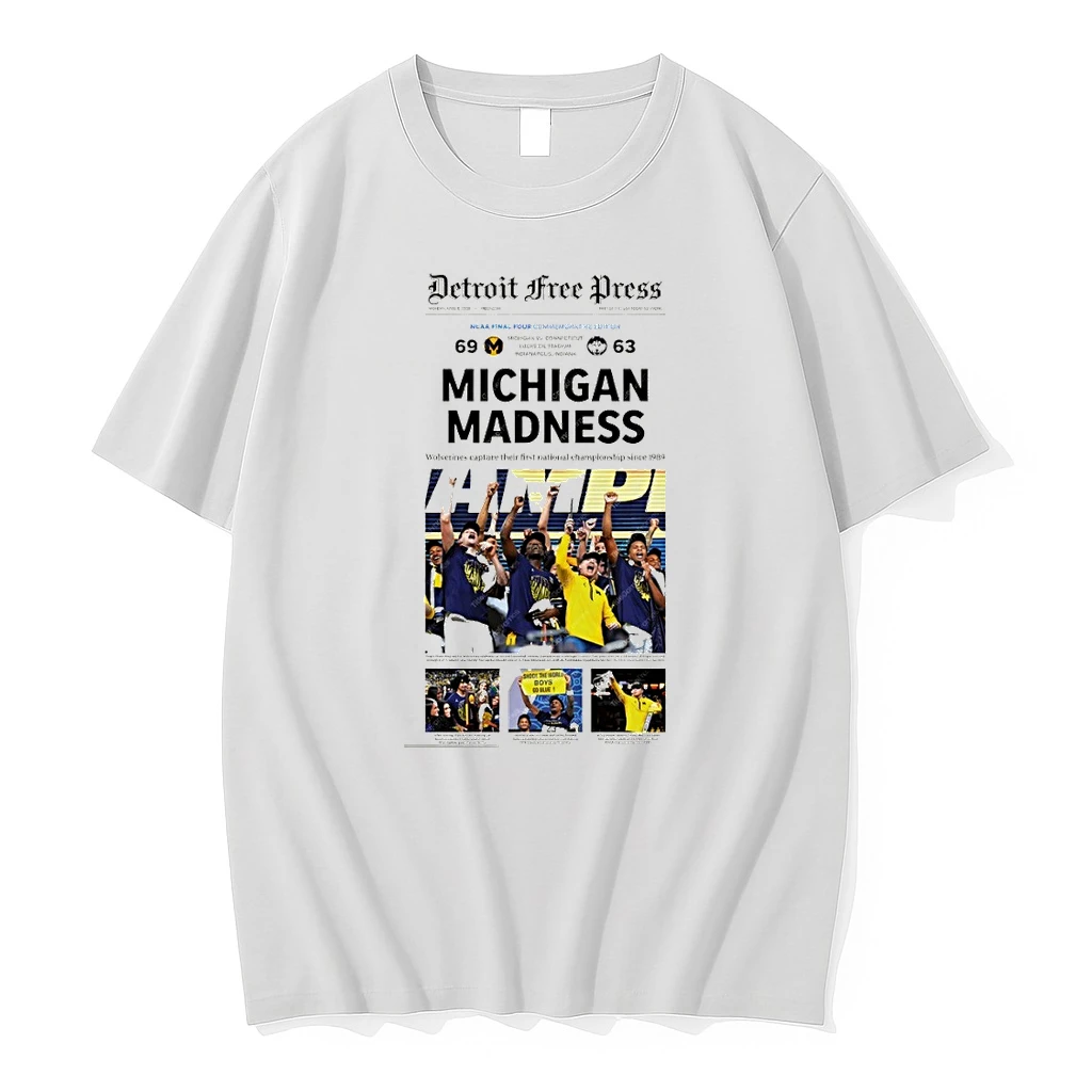 Michigan Wolverines Ncaa Championship March Madness Celebration Newspaper 2026 Shirts