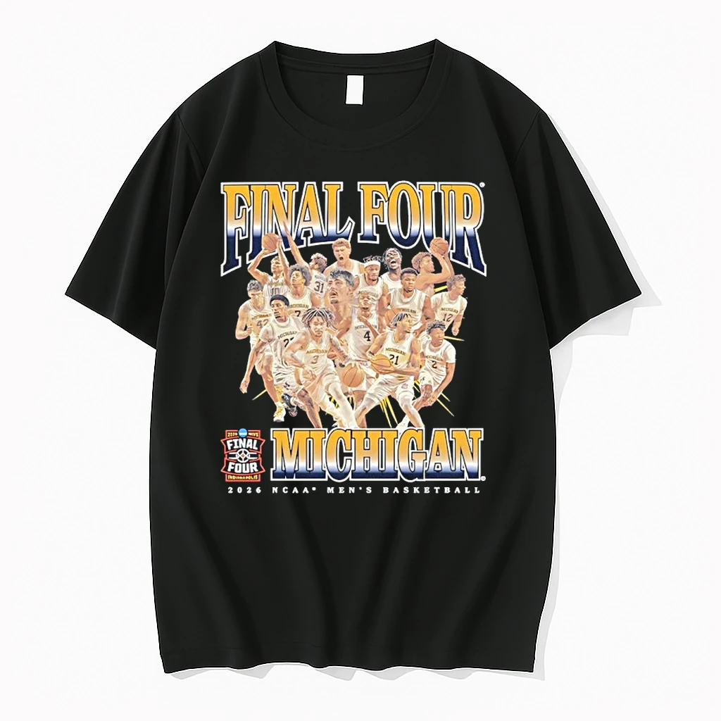Michigan Wolverines Ncaa Final Four Mens Basketball 2026 Team Collage Shirts