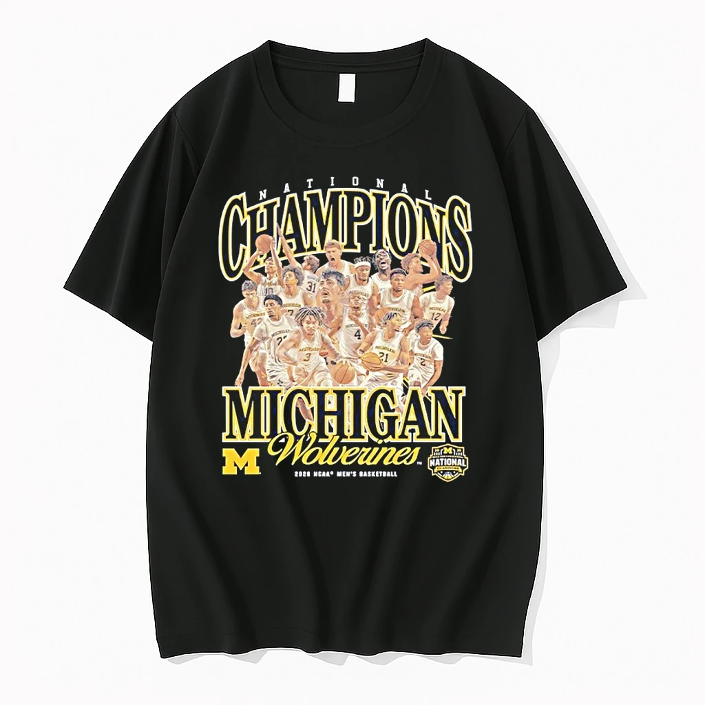 Michigan Wolverines Ncaa Mens Basketball National Champions 2026 Team Collage Shirts