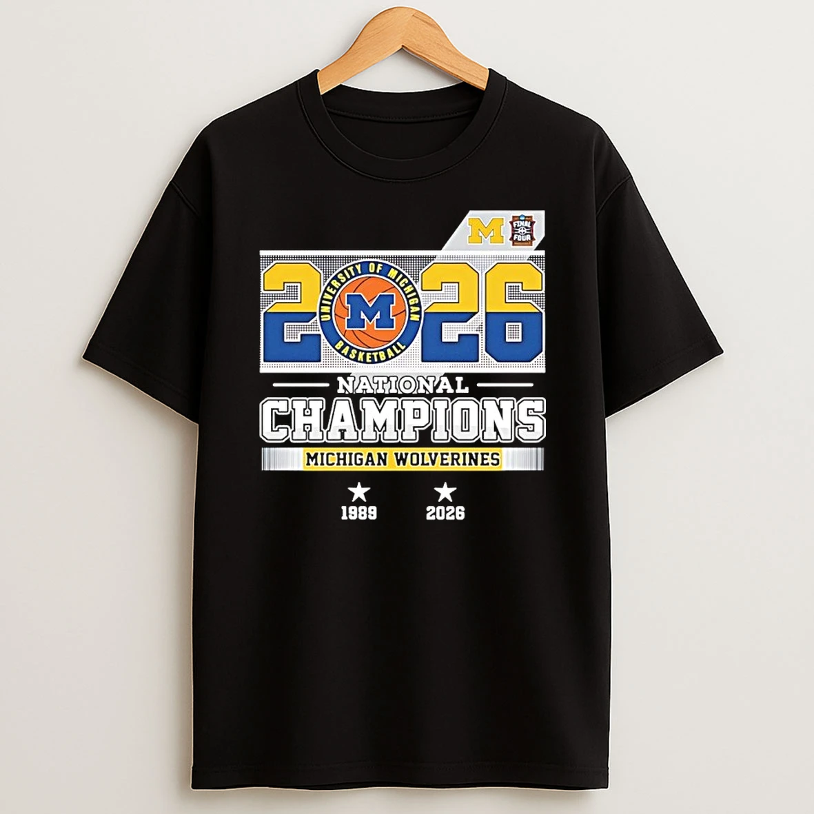 Michigan Wolverines National Champions 1989 2026 Mens Basketball Shirts