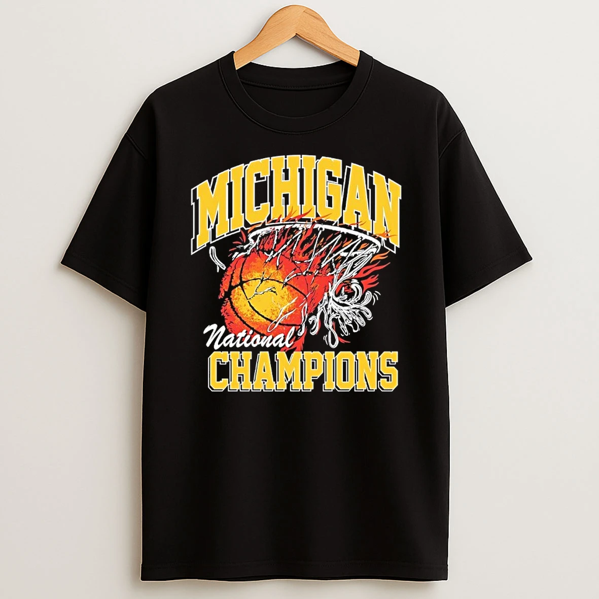 Michigan Wolverines National Champions 2026 Flame Vintage Shirts