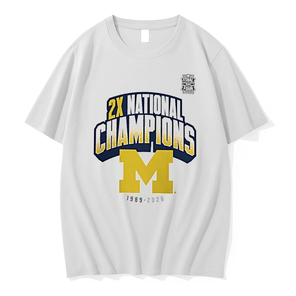 Michigan Wolverines Two Time Ncaa Mens Basketball National Champions 1989 2026 Shirts