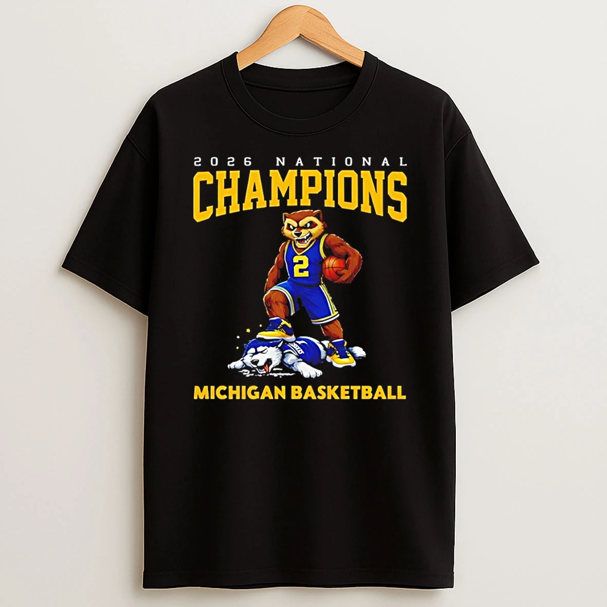 Michigan Wolverines Defeat Uconn Huskies Basketball 2026 National Champions Ncaa Shirts