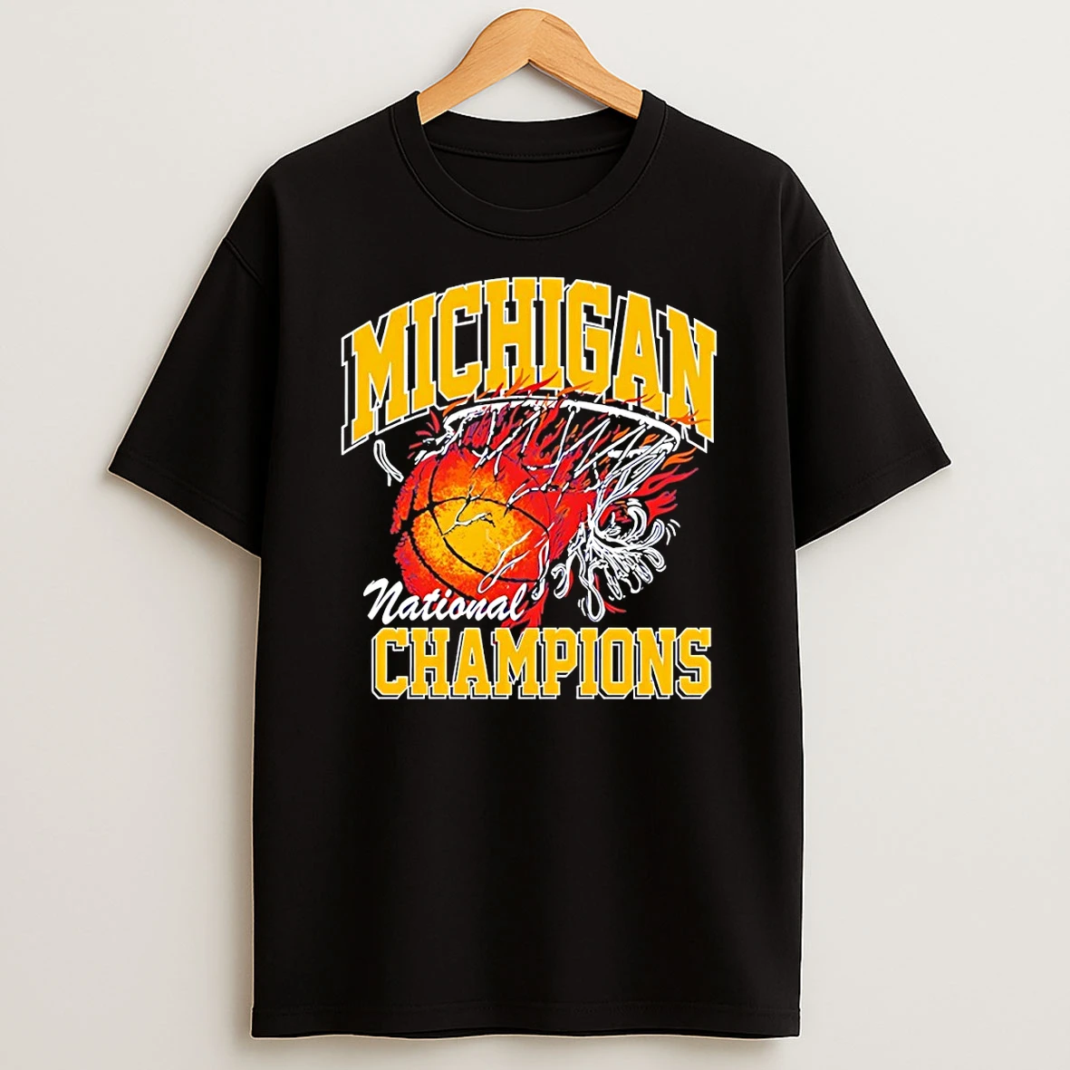 Michigan Wolverines Fire Basketball National Champions Ncaa March Gladness 1989 2026 Shirts