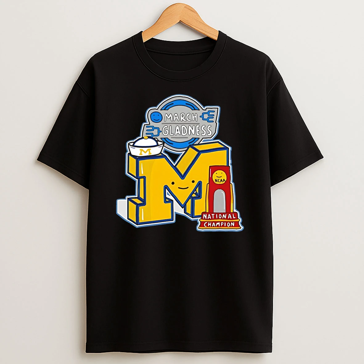 Michigan Wolverines Mens Basketball Champions 2026 March Gladness Ncaa Meme Shirts