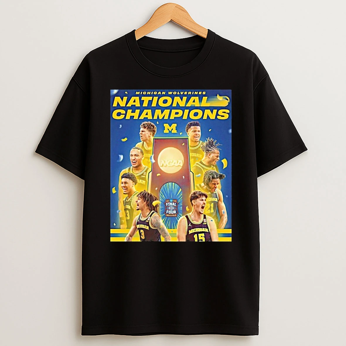 Michigan Wolverines Win National Championship 2026 Players And Trophy Shirts