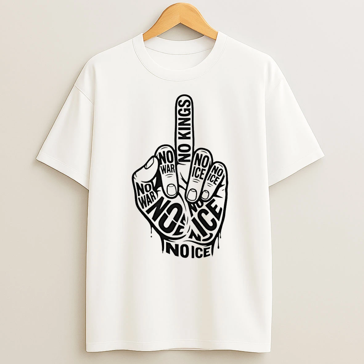 Middle Finger No Kings Patriotic Anti War Shirts