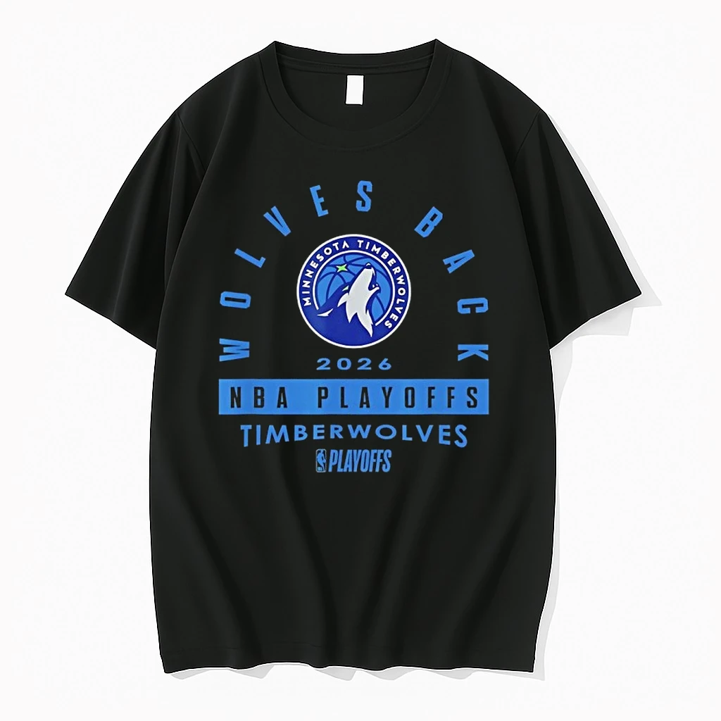 Minnesota Timberwolves 2026 Nba Playoffs Wolves Back Shirts