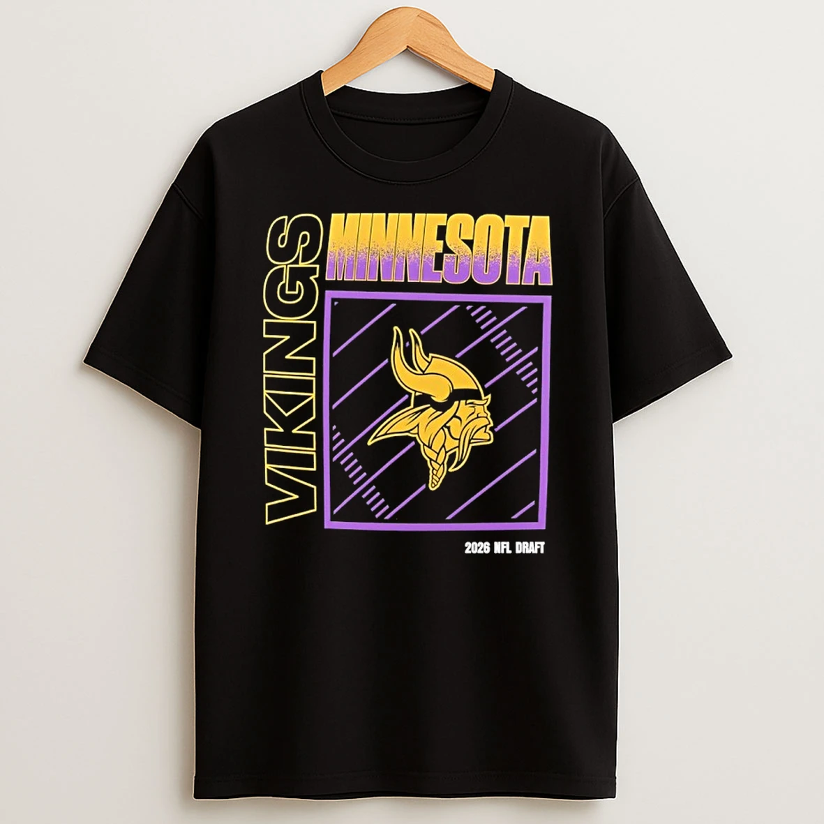 Minnesota Vikings 2026 Nfl Draft Logo Graphic Shirts