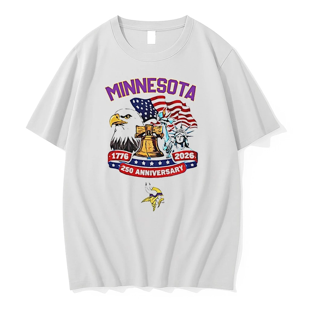 Minnesota Vikings 250th Anniversary Independence 1776 2026 Shirts