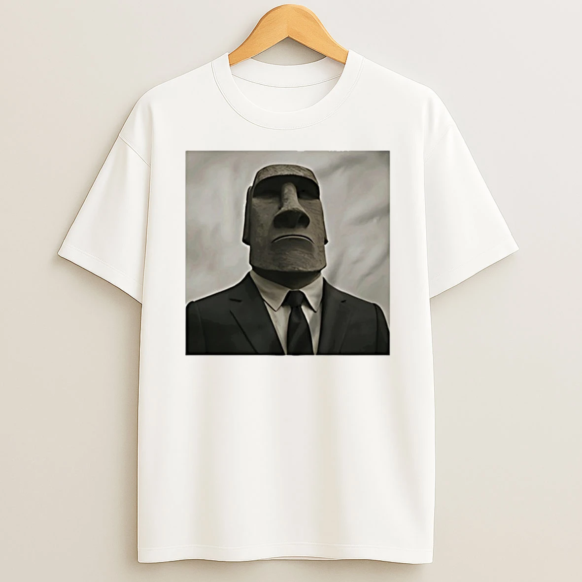 Moai Statue In Suit Funny Shirts