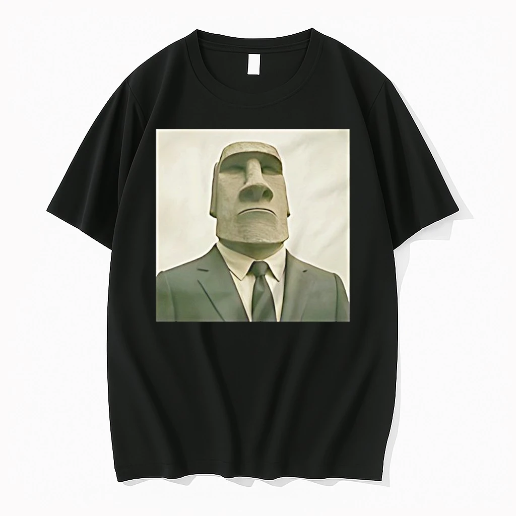 Moai Statue In Suit Photo Shirts