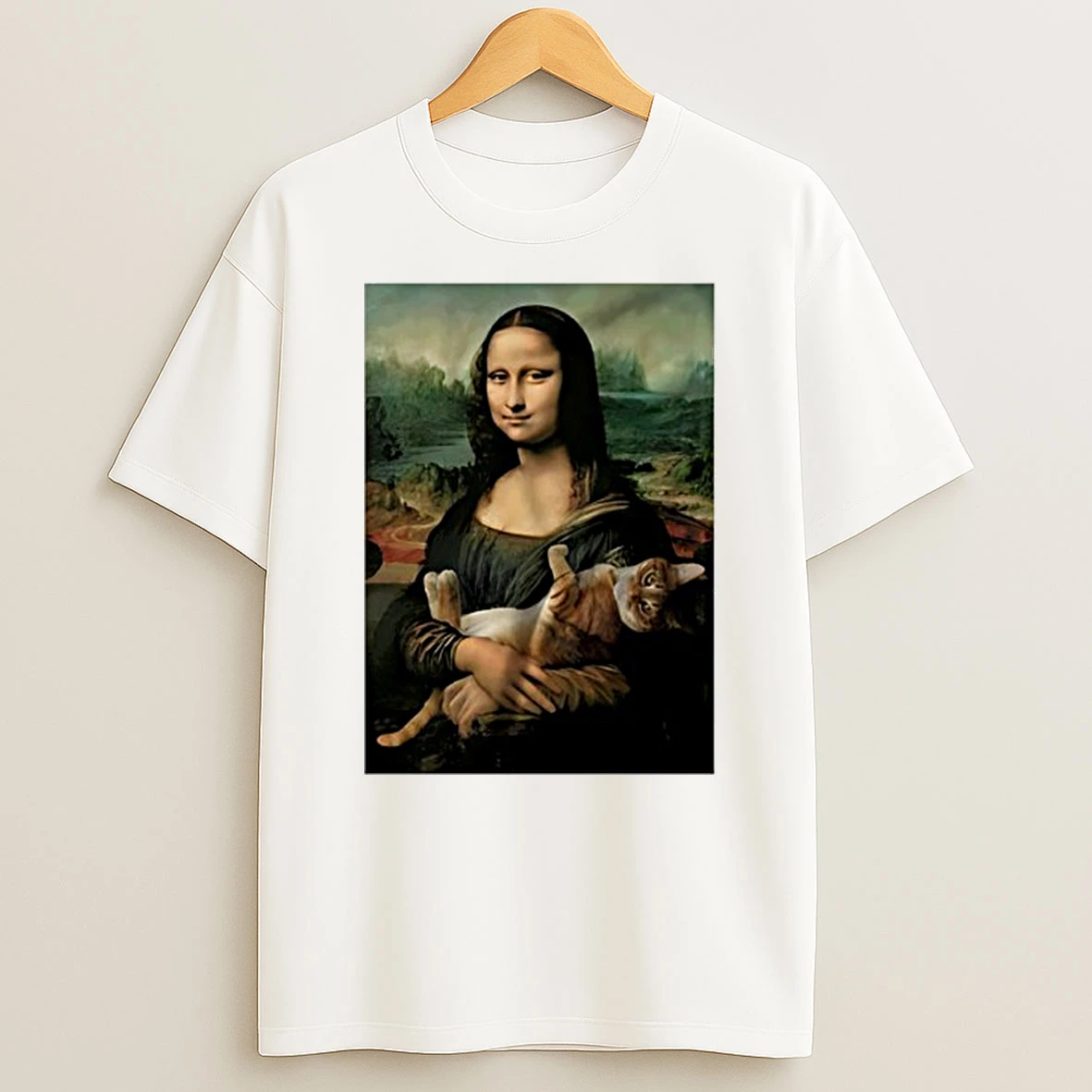 Mona Lisa And Cat Photo Shirts