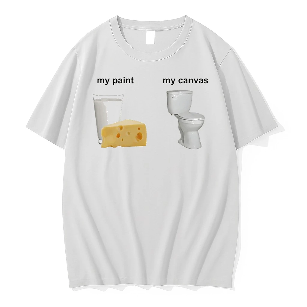 My Paint My Canvas Cheese Milk Toilet Meme Shirts